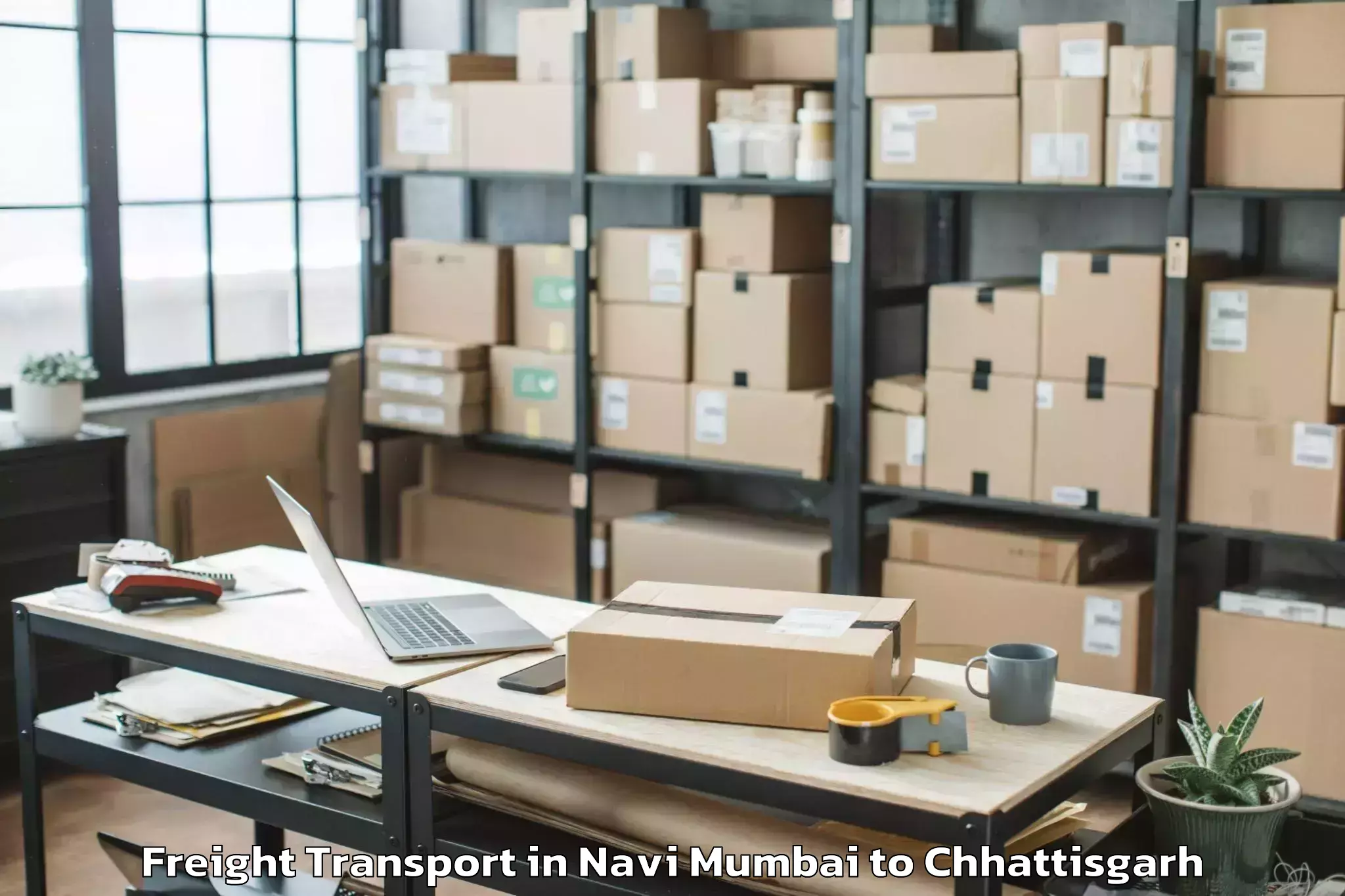 Hassle-Free Navi Mumbai to Ramanuj Ganj Freight Transport